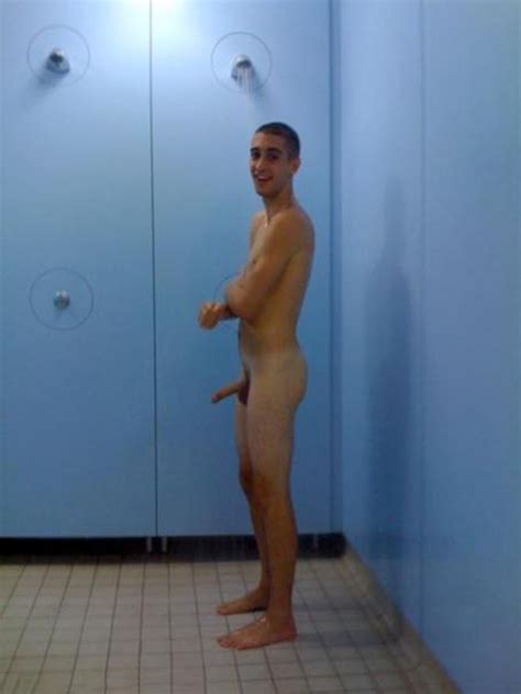 Naked Men Erect In Public Shower