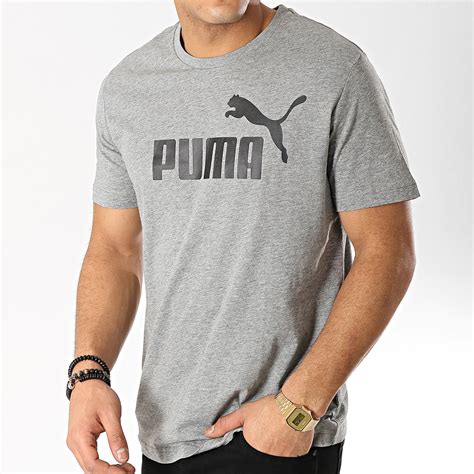 puma tee shirt essential  gris chine laboutiqueofficiellecom