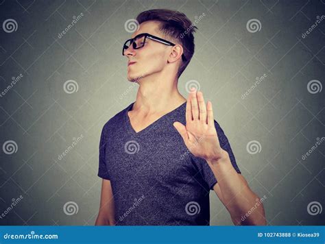 annoyed angry man  bad attitude giving talk  hand gesture stock photo image  decline