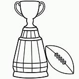 Coloring Bowl Super Pages Trophy Football Cup Grey Printable Drawing Template Color Championship Kids Clipart Trophies Eagles Philadelphia Goal Post sketch template