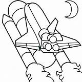 Space Coloring Pages Shuttle Nasa Getcolorings sketch template