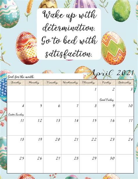 Free Printable 2021 Monthly Motivational Calendars In 2020 Calendar