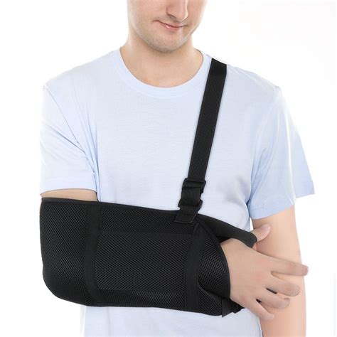 lyumo arm sling dislocated shoulder sling  thumb support black