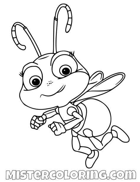 dot   fly  bugs life coloring page unicorn coloring pages