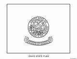 Coloring Flag State Idaho Pages Printable sketch template