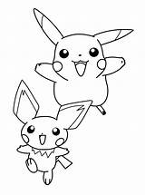 Pichu Pikachu sketch template