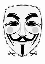 Masks Vendetta Fawkes Maske Maschera Stampabili Masque Tatuaggio Maschere Fai Simbolo Soldi Animati Cartoni Nero Lavoretti sketch template