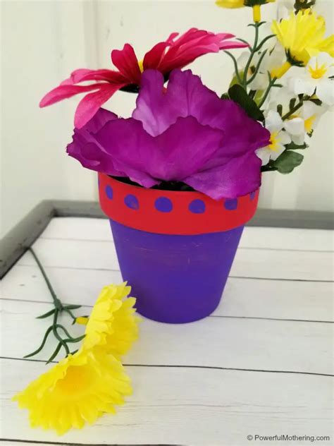 colorful flower pot craft  kids