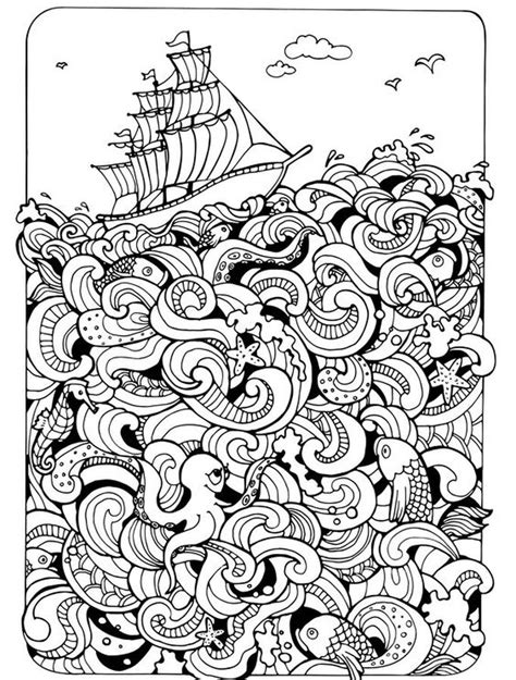 nautical coloring pages  adults coloring pages