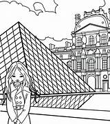 Coloring Museum Pages Louvre Drawing Getcolorings Getdrawings sketch template