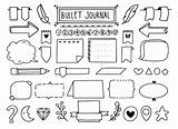 Bullet Journal Doodle Cute Vector Premium Element Set sketch template