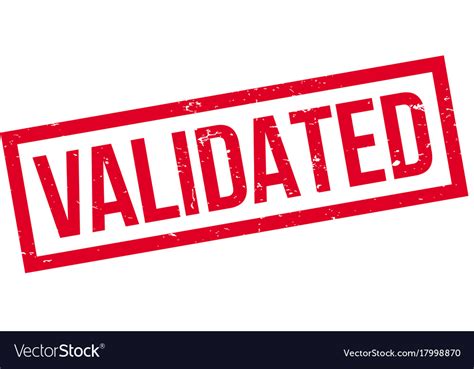 validated rubber stamp royalty  vector image