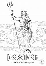 Greek Coloring Pages Mythology Gods Do Goddesses Olympian Choose Board sketch template