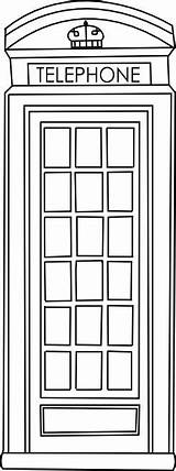Booth Telephone Box Clipart London Drawing Phone Digi Coloring Fringe British Para Beyond Colouring Crafts Inglaterra English Londres Pages Dibujos sketch template