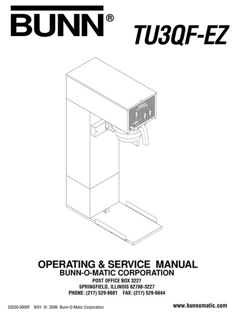 bunn tuqf ez operating service manual   manualslib