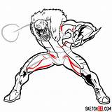 Sabretooth Men Mutant Superheroes Comics Step Draw Movies sketch template
