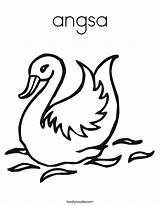 Swan Coloring Cygne Worksheet Angsa Blanc Est Le Pages Print Noodle Outline Quack Twistynoodle Built California Usa Twisty Duck Ll sketch template
