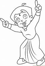 Bheem Coloring Chota Chhota Dancing Pages Coloringpages101 Color sketch template