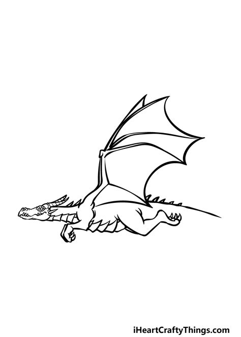 flying dragon sketch