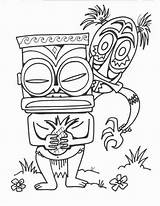 Tiki Coloring Pages Mask Man Drawing Printable Getdrawings Getcolorings sketch template