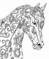 Coloring Pages Horse Horses Mandala Mandalas Colouring Adult Print Printable Projects sketch template