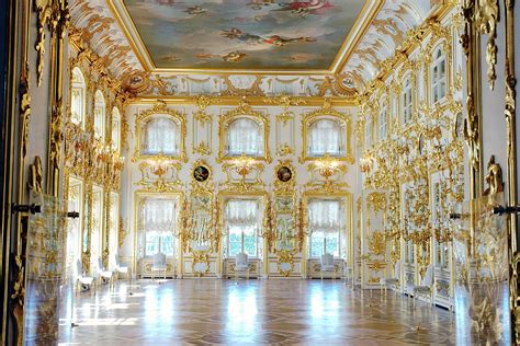 ballroom        baroque interior palace interior peterhof palace