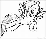 Dash Rainbow Pony Little Pages Coloring Color Print Kids sketch template
