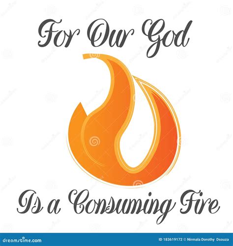 god   consuming fire stock illustration illustration