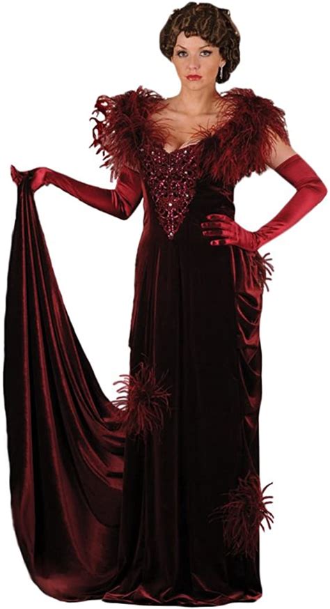Womens Scarlett Ohara Burgundy Gown Theater Costume