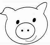 Pig Face Coloring Template Pages Drawing Clip Clipart Printable Head Outline Templates Mask Cartoon Pumpkin Felt Animal Cliparts Line Pigs sketch template