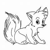 Fox Coloring Pages Cartoon Baby Arctic Drawing Artic Printable Red Fennec Cute Animals Animal Print Color Head Kids Procoloring Jam sketch template