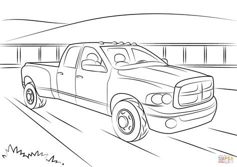 dodge ram  coloring page  printable coloring pages