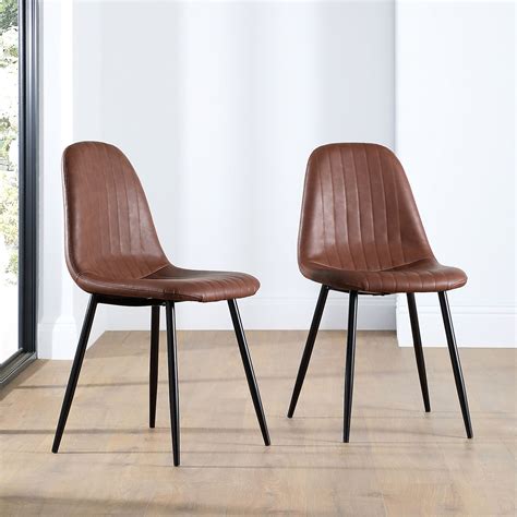 brooklyn tan leather dining chair black leg furniture choice