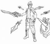 Noctis Ffxv Lineart sketch template