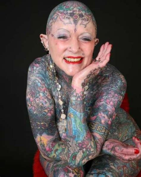 she was in guinness world records for most tattoos i m scared of her coolest tattoos