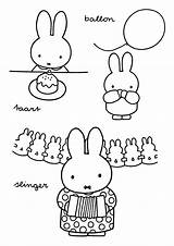 Miffy Coloring Pages Nijntje Kleurplaat Picgifs Sheets Baby Party ミッフィー 塗り絵 Coloringpages1001 イラスト Jarig Cartoon Choose Board Silhouette Van Gif sketch template