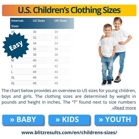childrens clothing sizes chart shirts pants  uk eu