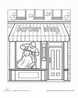 Barber Sheets Town Adley Worksheets Occupation Helpers Vecindario Educator Designlooter sketch template