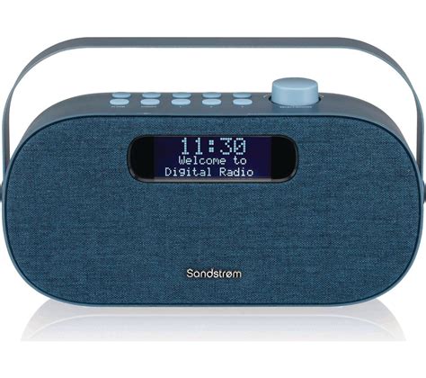 buy sandstrom sf daba portable dabfm bluetooth radio blue  delivery currys