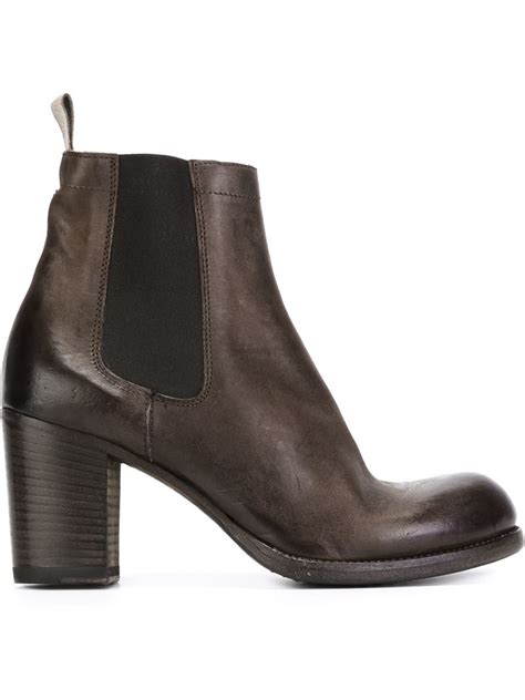 lyst pantanetti chunky heeled chelsea boots  brown