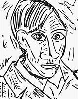 Picasso Portraits Pablo Self Para sketch template