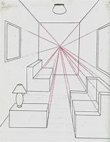 Perspektif Titik Ruangan Menggambar Cara Mata Belajar Manusia Hilang Rupa sketch template