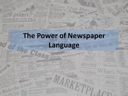 language  newspapers teaching resources