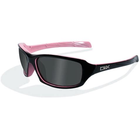 dvx ion polarized grey lens gloss black and pink frame rx able