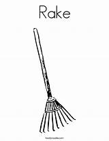 Rake Coloring Drawing Pages Outline Rr Getdrawings sketch template