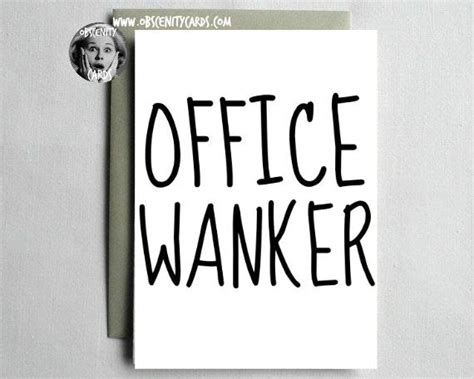 office wanker card