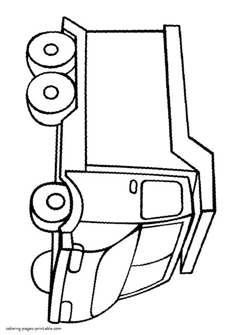 simple coloring sheets dump truck coloring pages printablecom