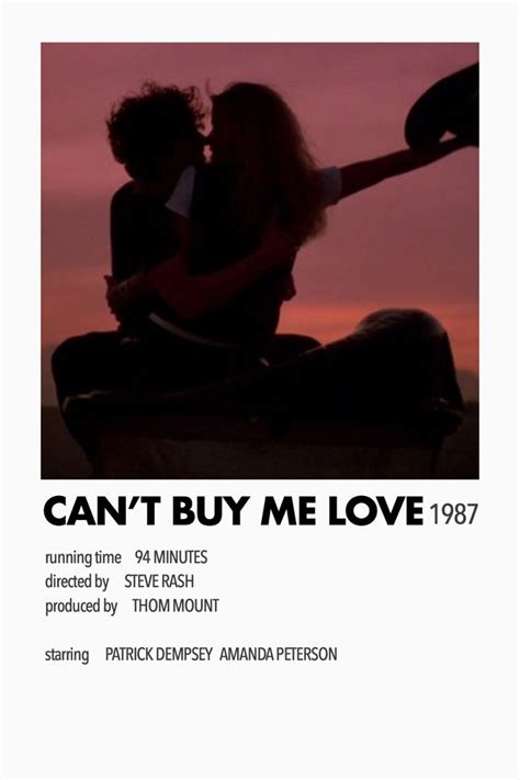 cant buy me love can t buy me love minimalist movie poster movie