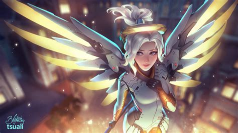 mercy overwatch artwork  hd  wallpapers images backgrounds   pictures