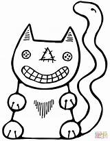 Halloween Cat Coloring Pages Printable Drawing sketch template